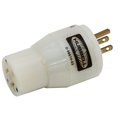 Hubbell Wiring Device-Kellems Nylon Convenience Adapter, NEMA 5-15P To NEMA 5-20R HBL2270